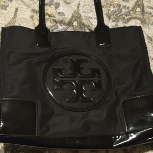 Tory Burch Elegant Black Interior Tote